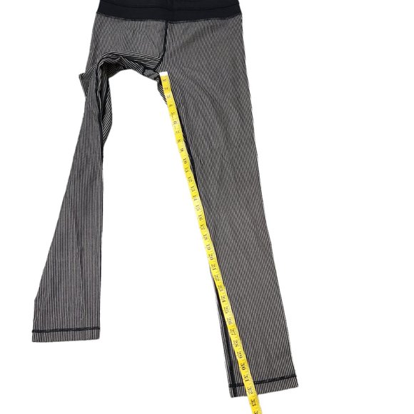 COPY - Lululemon Straight Leg Vertical Striped Black White Stretch Leggings 6 - Picture 3 of 6